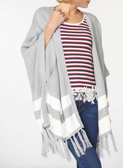 Grey and Ivory Stripe Blanket